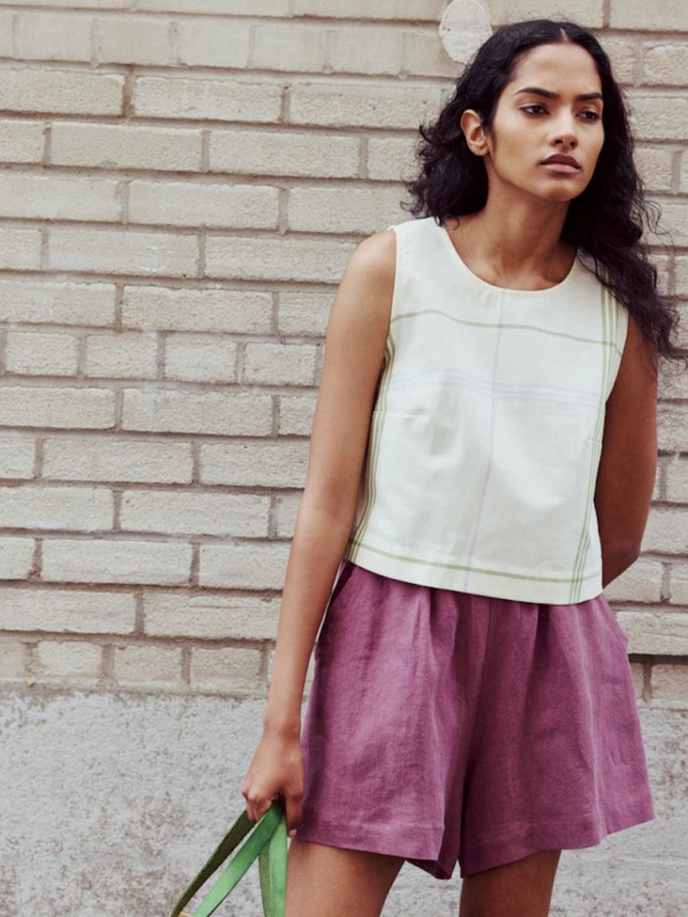 Eve Gravel Cooper Linen Shorts